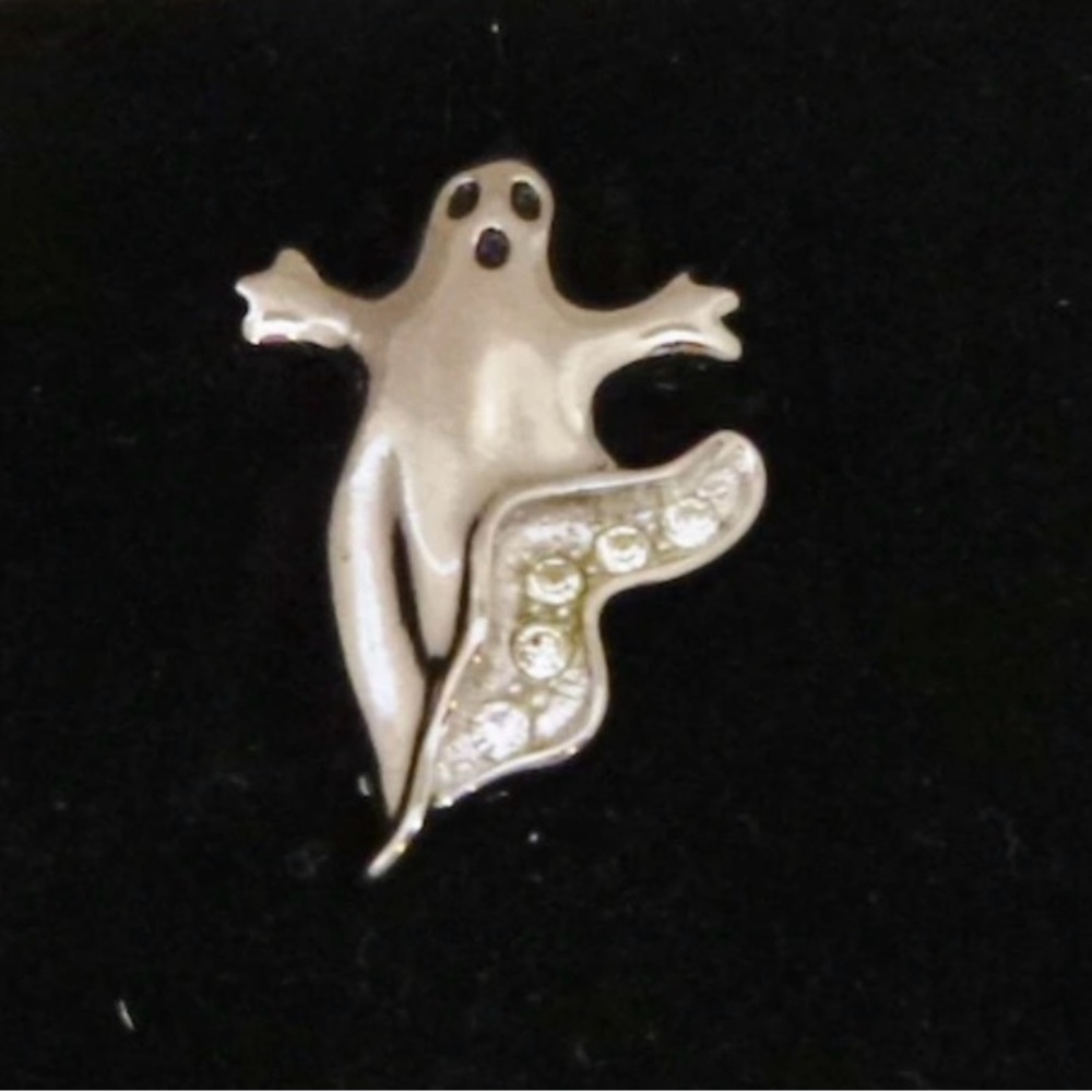 Avon Silver Brooch with Crystal Details